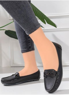 Women's Ballerina Shoes - Black Flat