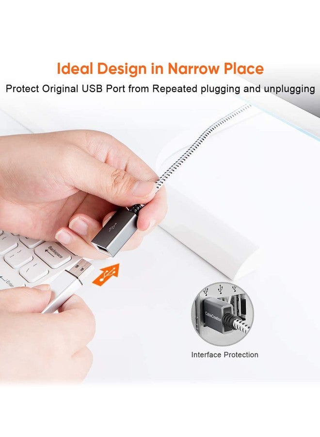 CableCreation Short USB 3.0 Extension Cable 1FT, USB 3.0 A Male to Female Extension Cable Extender Cord for VR, PlayStation, Keyboard, Printer, Space Gray 0.3M - Image 3