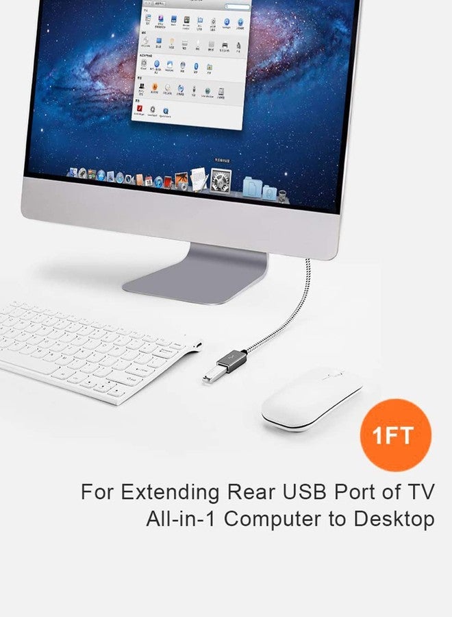 CableCreation Short USB 3.0 Extension Cable 1FT, USB 3.0 A Male to Female Extension Cable Extender Cord for VR, PlayStation, Keyboard, Printer, Space Gray 0.3M - Image 5