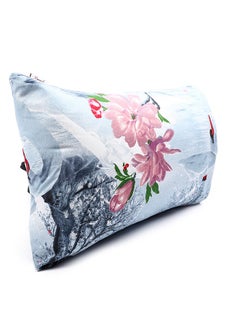 snooze Flat Bed Sheet set 2pcs, 180*240 cm+ Free Pillowcase, Swan design  - Image 3