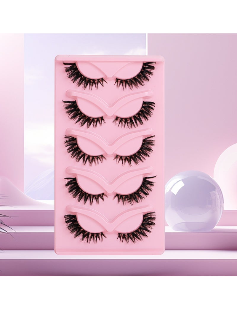 سفينة النور مجموعة الرموش الاصطناعية DIY، رموش سميكة وطويلة وطبيعية، مجموعة وصلات الرموش المنفوشة القابلة لإعادة الاستخدام - Image 2