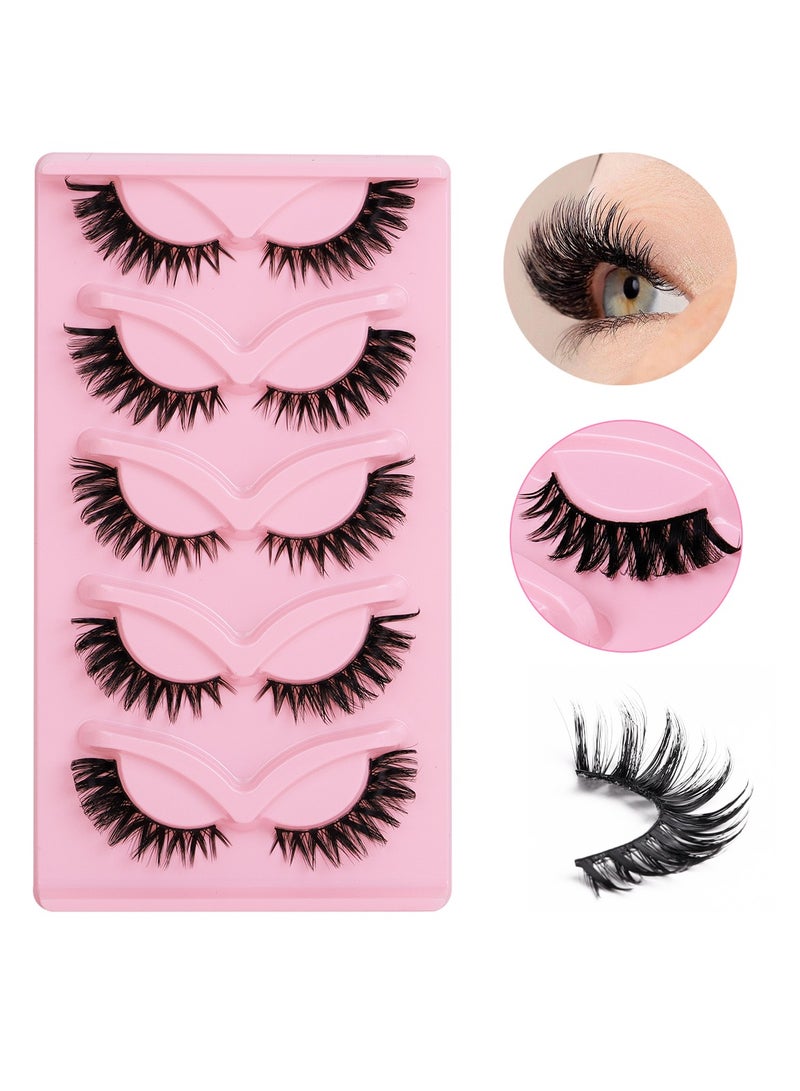 سفينة النور مجموعة الرموش الاصطناعية DIY، رموش سميكة وطويلة وطبيعية، مجموعة وصلات الرموش المنفوشة القابلة لإعادة الاستخدام - Image 4