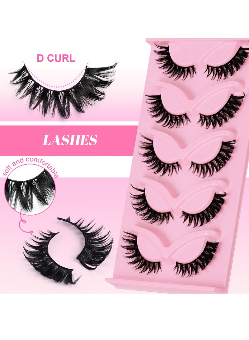 سفينة النور مجموعة الرموش الاصطناعية DIY، رموش سميكة وطويلة وطبيعية، مجموعة وصلات الرموش المنفوشة القابلة لإعادة الاستخدام - Image 5