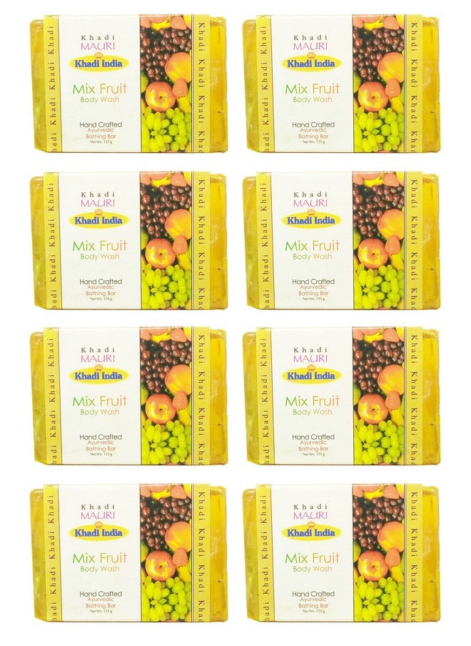 Khadi MAURI Mix Fruit Soap - Pack Of 8 (1000G) 