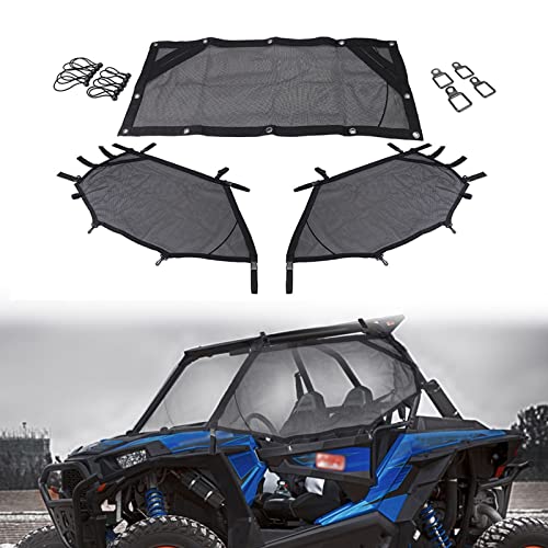 MASION RZR Soft Window Nets Mesh Front Rear Right and Left Window Shade Shield Cover Roll Cage Mesh Guard Sunshade Cover for UTV Polaris RZR 570 800 1000 900 RZR XP Turbo 2015-2019 2 Seat - Image 1