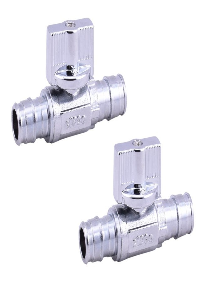 ال دي صمام LD - صمام إيقاف إمداد مستقيم PEX A بدوران ربع دورة، صمام إغلاق F1960 للتمدد البارد بـ 1/2 بوصة × 1/2 بوصة لأنابيب Pex A - ماركة LD (عبوة من قطعتين) - Image 1