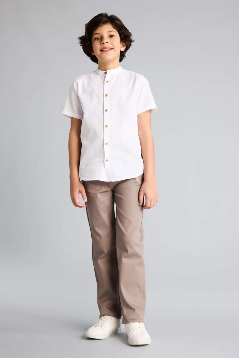 ديفاكتو Boy Linen Look Shirt