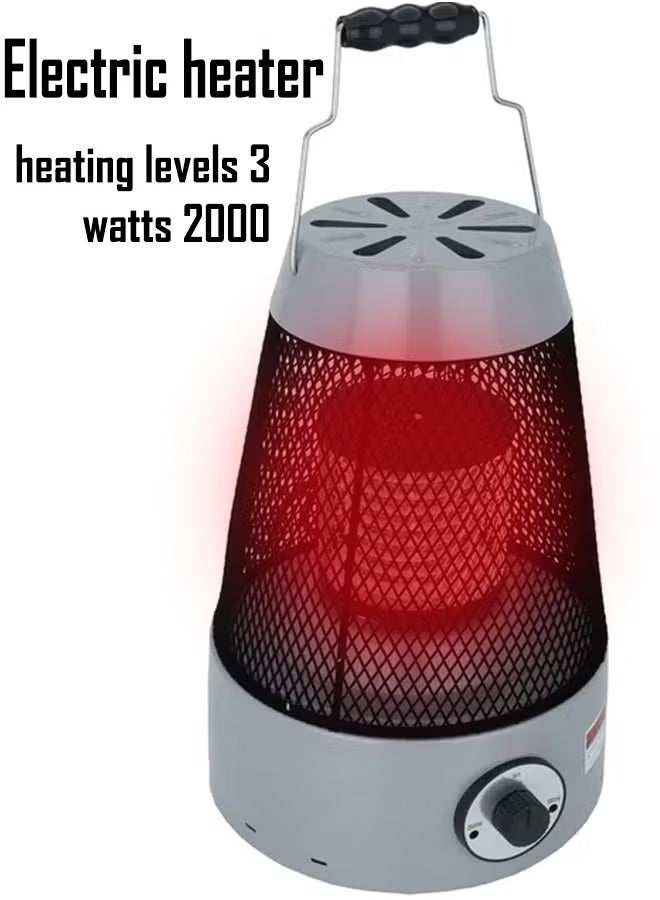 كادي ون مدفأة كهربائية تدفئة 360 درجة دفاية 3 مستويات للتدفئة بقوة 2000 واط - Image 5