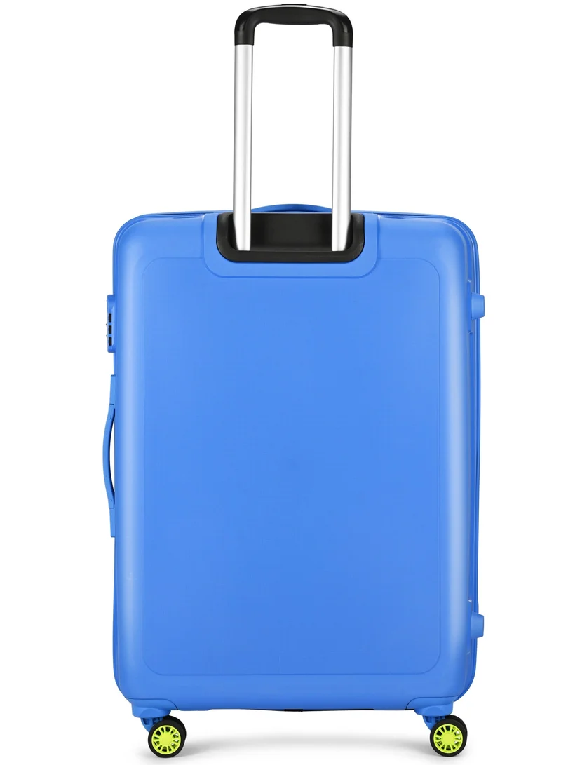 Skybags SPLASH Check-in 28 Inch Polypropylene(PP), 4 Spinner Double Wheel Trolley Bags for Travel, Hard Case Lightweight Bag with TSA Lock, Tough Suitcase for Travel (Large), Blue