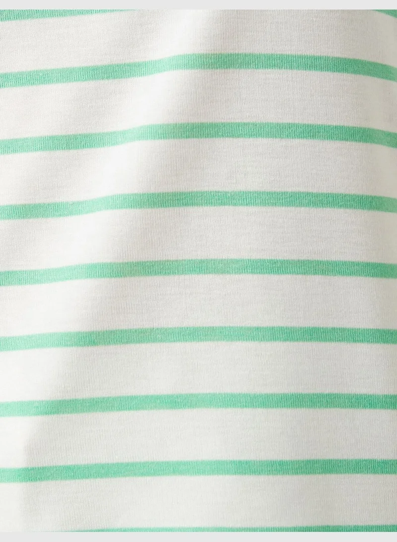 KOTON Striped T-Shirt Short Sleeve