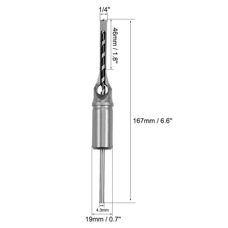 uptodateproducts 6mm Square Hole Drill Bit 14 HighCarbon Steel Hollow Chisel Mortise Power Tool for Woodworking - Image 2