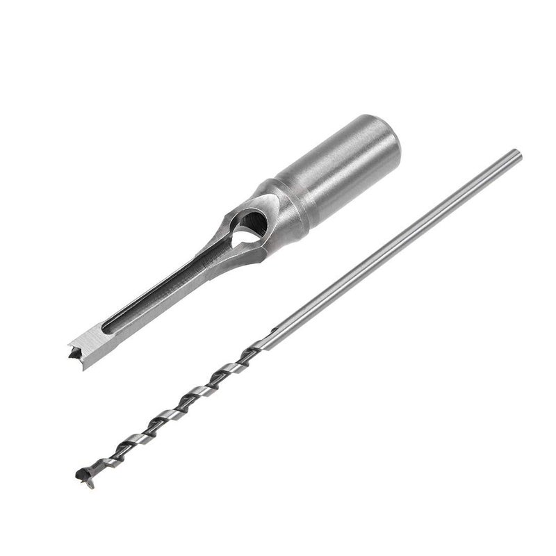 uptodateproducts 6mm Square Hole Drill Bit 14 HighCarbon Steel Hollow Chisel Mortise Power Tool for Woodworking - Image 1