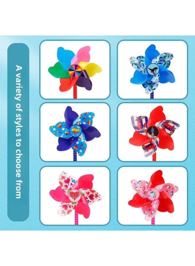 Colorful Rotating Windmill Toy Children's Cart Scooter Decoration Outdoor Pendant Baby Car Hanging Bicycle Baby-Color:Small Airplane Windmill [speed Pole + Short Pole] - Image 5