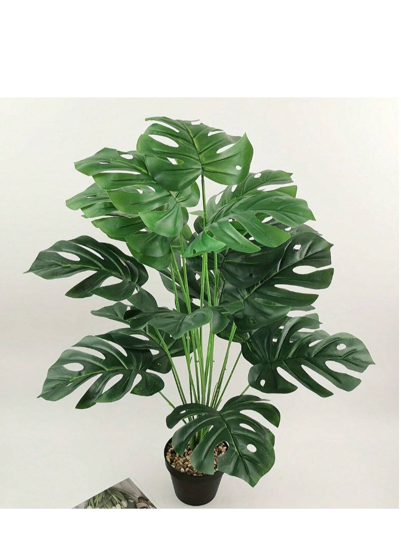 Angmei - 18pcs Artificial tree Turtle-back Leaves For Greenery Decoration - Image 1