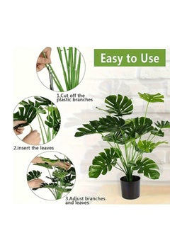 Angmei 18pcs Artificial tree Turtle-back Leaves For Greenery Decoration  - Image 3