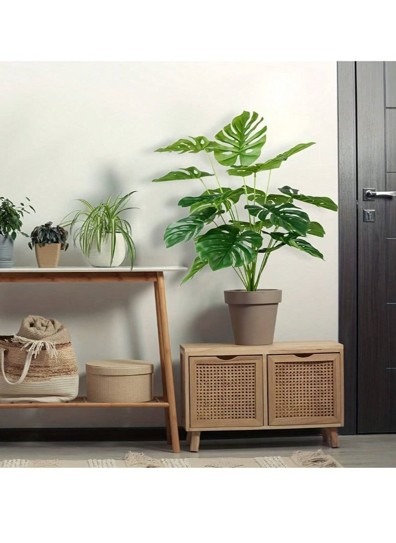 Angmei - 18pcs Artificial tree Turtle-back Leaves For Greenery Decoration - Image 1