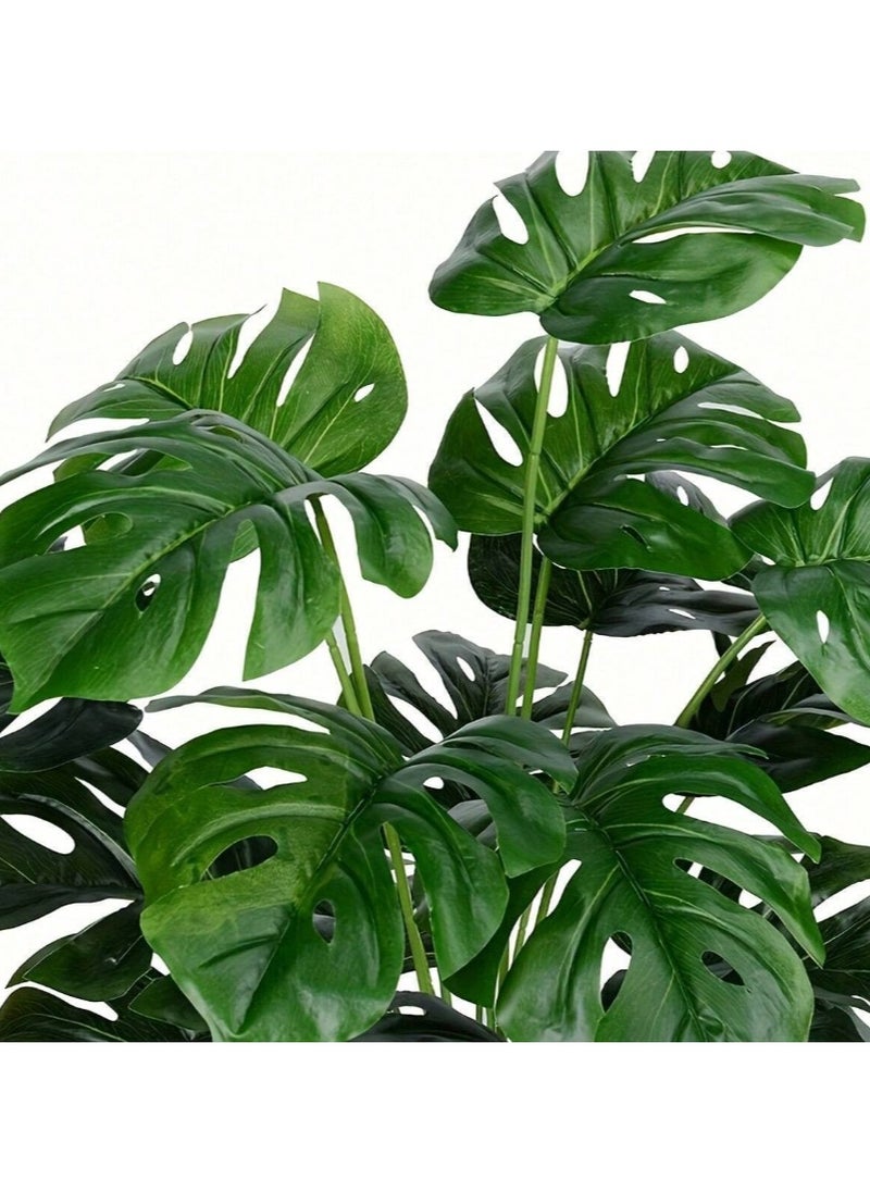 Angmei - 18pcs Artificial tree Turtle-back Leaves For Greenery Decoration - Image 1