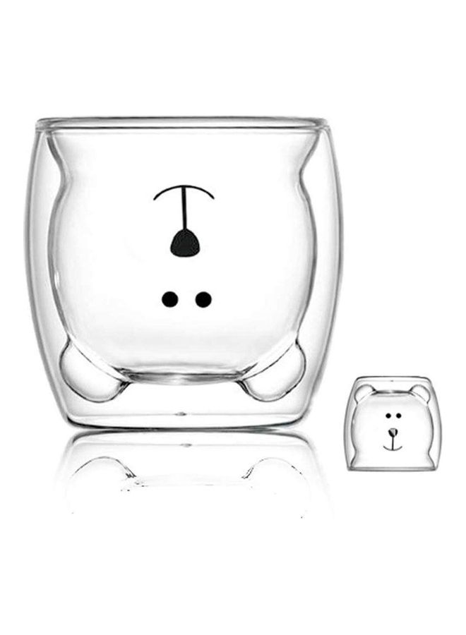 شو وو مج قهوة بطبقة مزدوجة بشكل إبداعي لطيف شفاف 230ملليلتر - Image 1