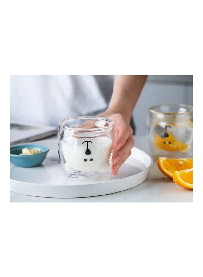 شو وو مج قهوة بطبقة مزدوجة بشكل إبداعي لطيف شفاف 230ملليلتر - Image 4