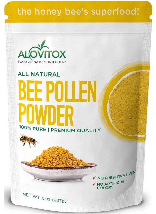 ALOVITOX - Bee Pollen Powder ; 100% Pure Natural Raw Bee Pollen Antioxidants Proteins Vitamins B6 B12 C And A Amino Acids And More (Bee Pollen Powder 8 Oz) - Image 1