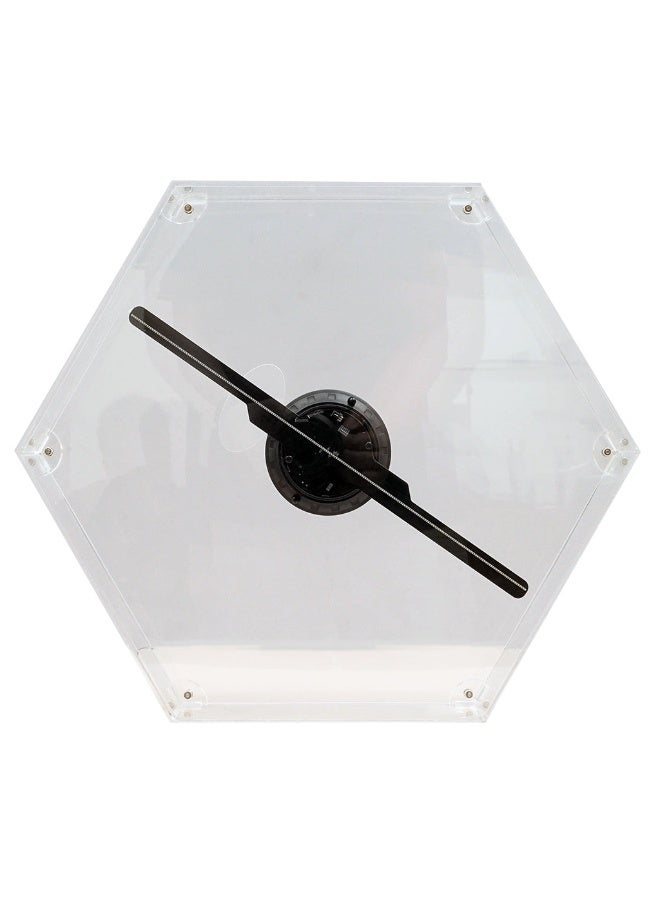 Crony شاشة مروحة LED هولوجرافية ثلاثية الأبعاد CRONY بحجم 32 سم مع غطاء حماية من 6 جوانب - 60 واط، هيكل من ABS والألمنيوم، عرض عبر الواي فاي والبلوتوث، مدخل عالمي AC100-240V - Image 2