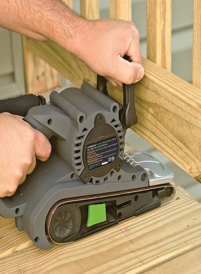 Genesis GBS321A Single Lever 3" x 21" Variable Speed Belt Sander with Adjustable Front Handle and Dust Collection Bag , Grey - Image 3