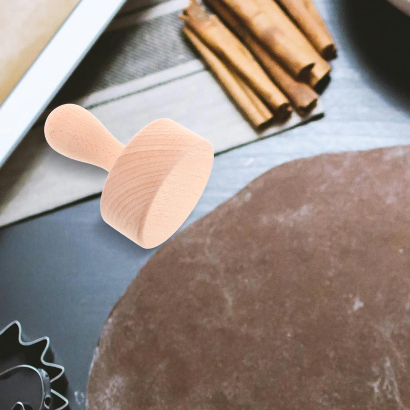 Beech Wooden Tart Tamper Press Rod Pastry Dough Tool Baking Egg Tart Shaper - Image 5
