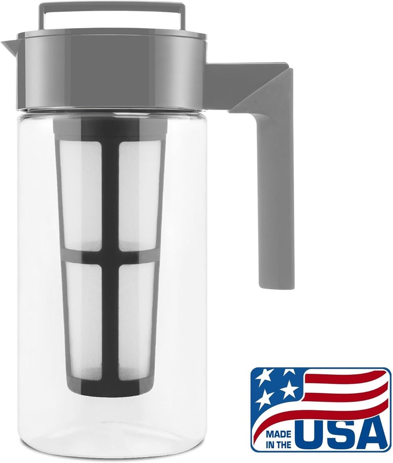 Takeya Patented Deluxe Cold Brew Coffee Maker, One Quart, Stone - Image 2