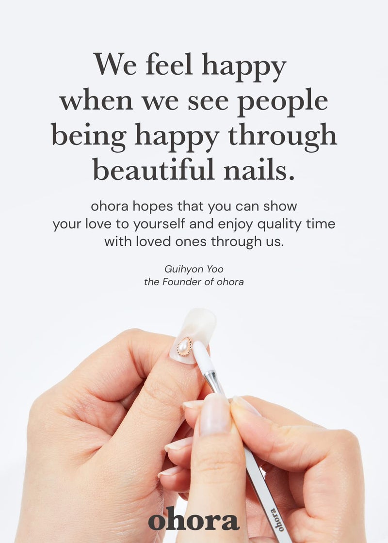 ohora Semi Cured Gel Nail Strips (N Gold Coast) - Brown, Glitter, Works with Any UV/LED Lamps, Salon-Quality, Long Lasting, Easy to Apply & Remove - Includes 2 Prep Pads, Nail File & Wooden Stick - Image 5