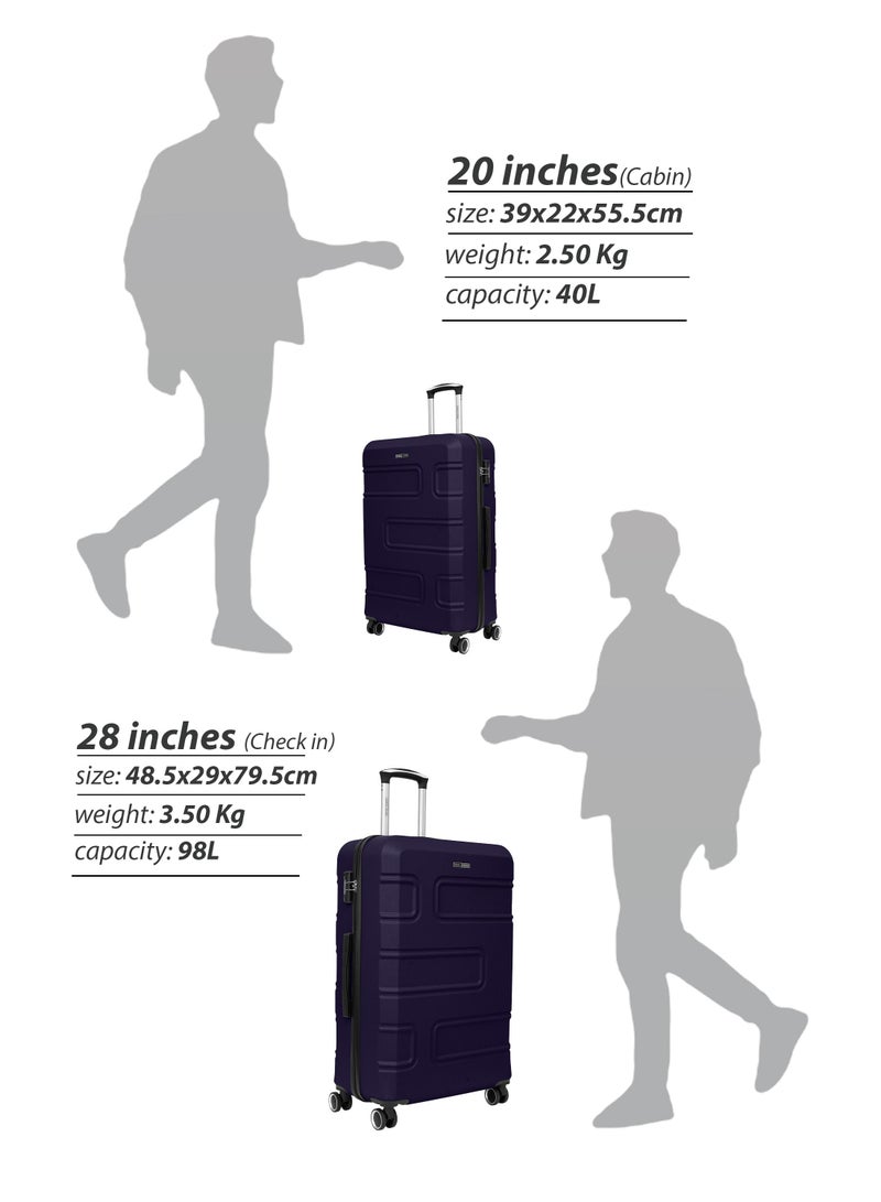 PARAJOHN Cabin Size Lightweight ABS Hardside Spinner Luggage Trolley -20 Inch | Carrying 10KG 8 Wheel Hardshell Suitcase-Navy - Image 4