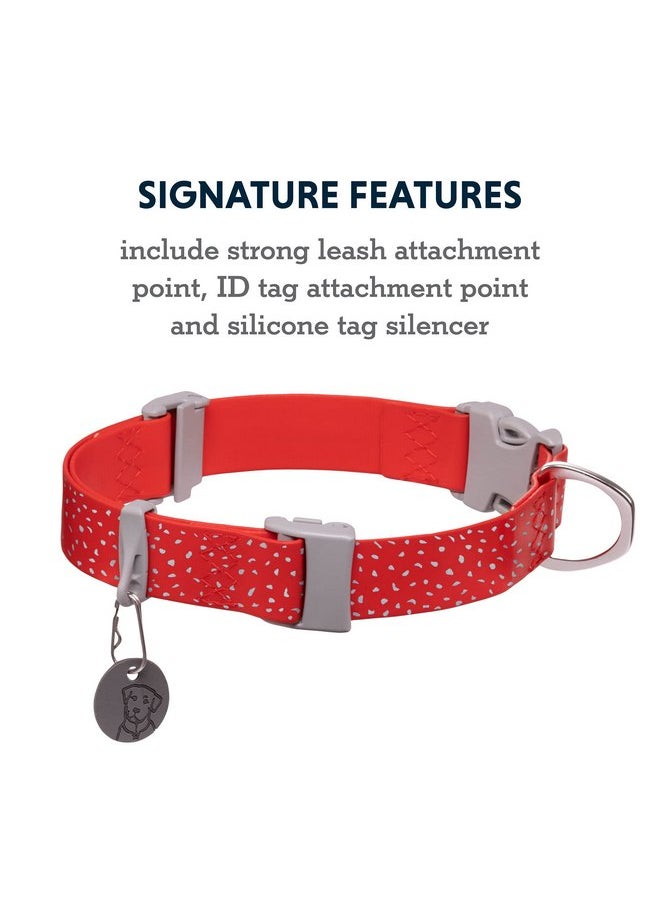 RUFFWEAR - Ruffwear, Confluence Dog Collar, Waterproof and Stink Resistant, Red Sumac, 14"-20" - Image 1