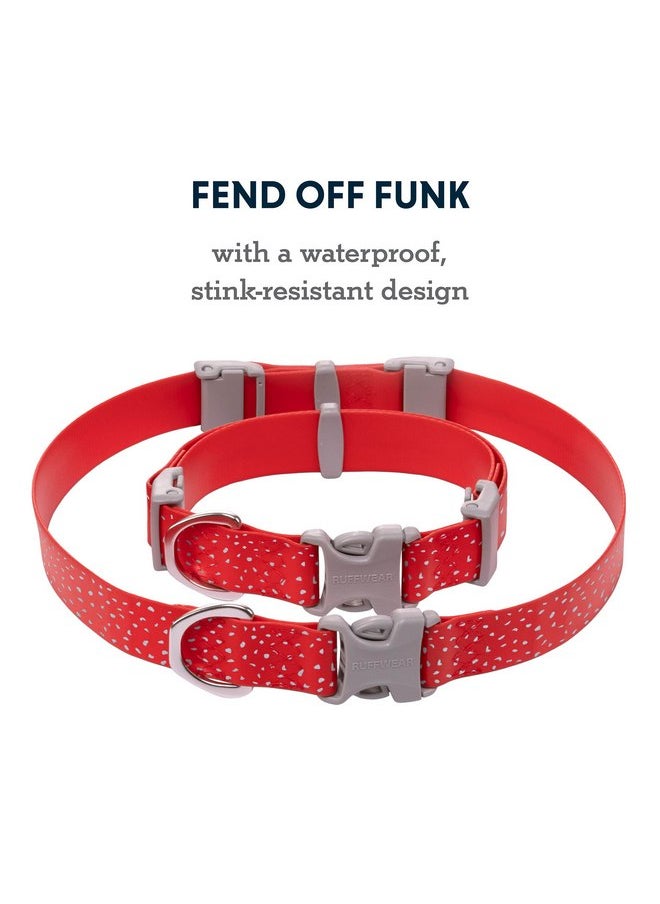 RUFFWEAR - Ruffwear, Confluence Dog Collar, Waterproof and Stink Resistant, Red Sumac, 14"-20" - Image 1