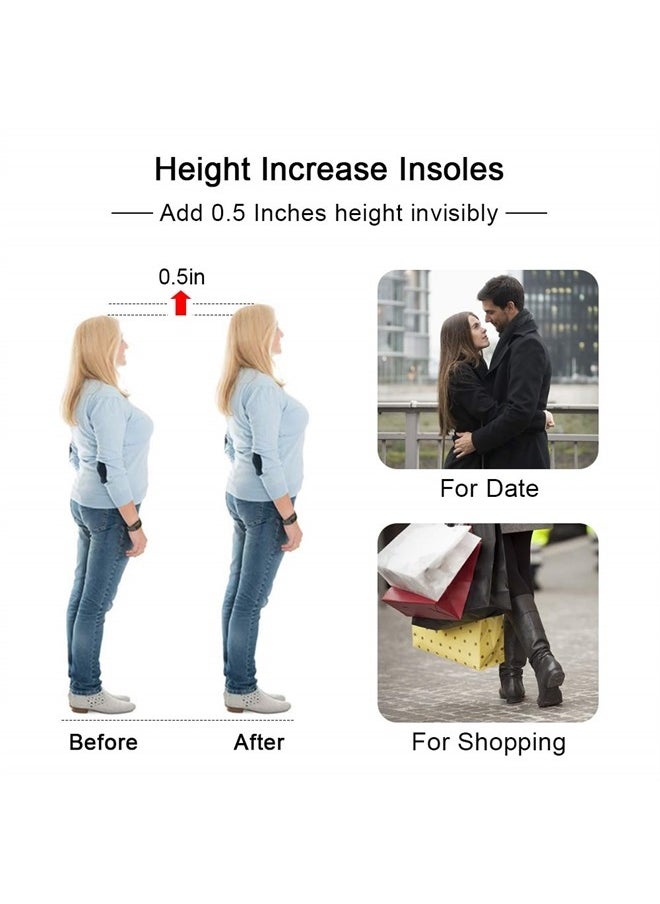 Dr.Foot Height Increase Insoles, Heel Cushion Inserts, Heel Lift Inserts for Leg Length Discrepancies (Small (0.5" Height))  - Image 5