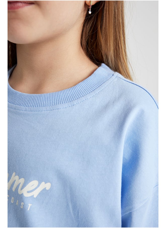 DeFacto - Girl Oversize Fit Knitted Short Sleeve Body - Image 1