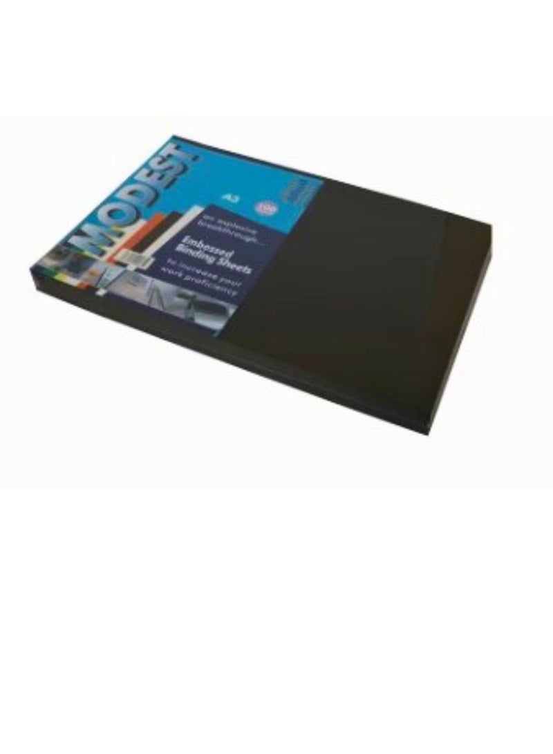 موديست 100 قطعة من ورق التجليد مقاس A3 باللون الأسود - Image 1