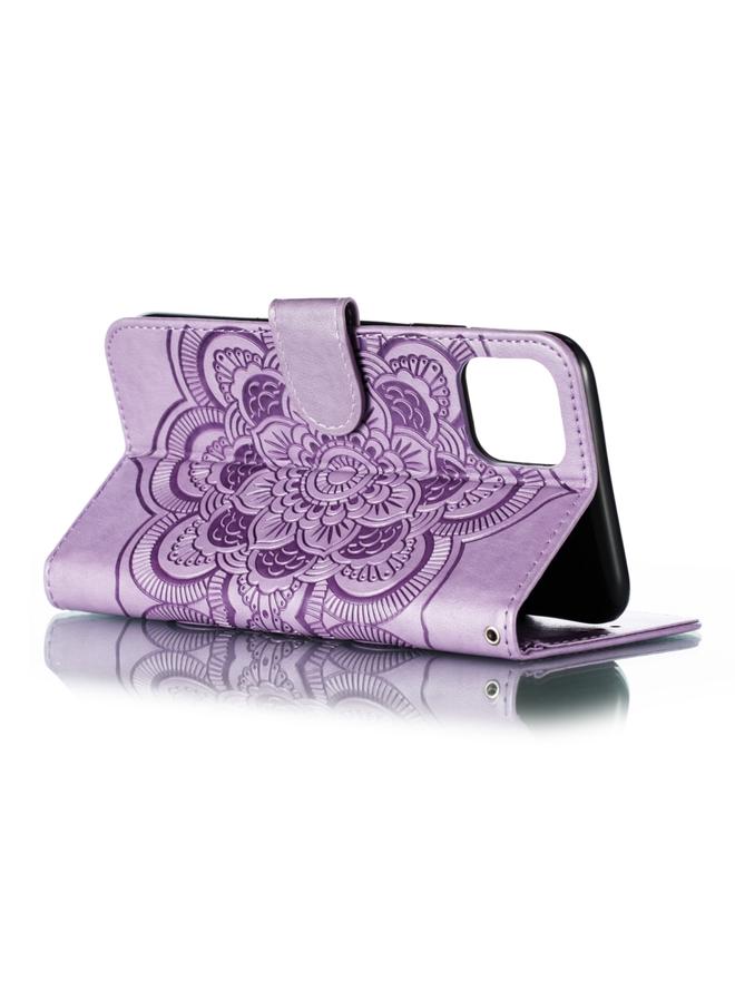 Zaboon Case For iPhone 11 Pro Max Mandala Embossing Pattern Horizontal Flip Leather Case, with Holder & Card Slots & Wallet & Photo Frame & Lanyard - Image 5