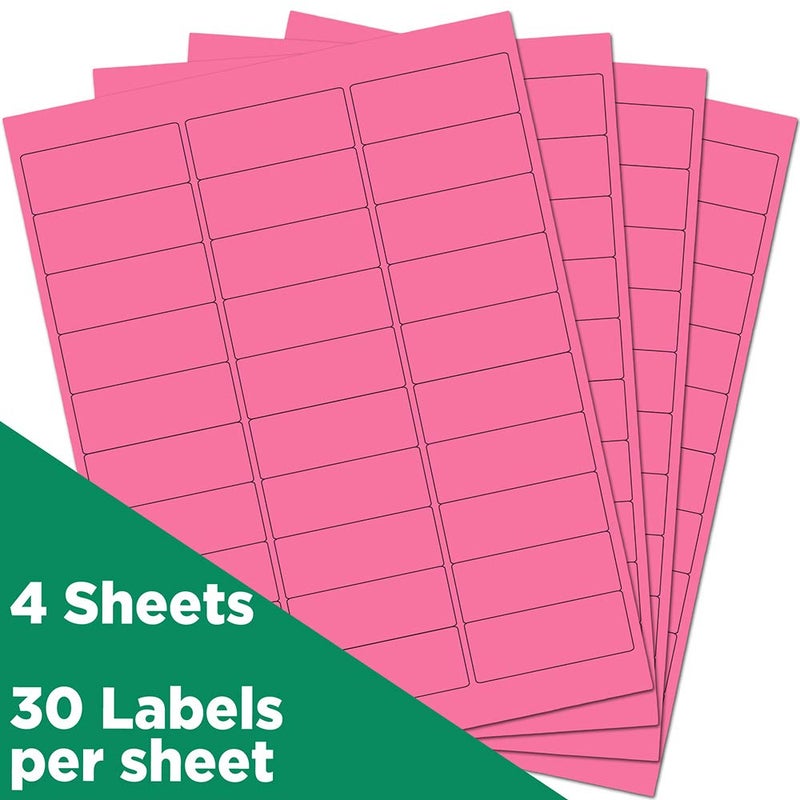 JAM PAPER Return Address Labels - Standard Mailing - 1 x 2 5/8 - Ultra Pink - 120 Shipping Labels/Pack - Image 2