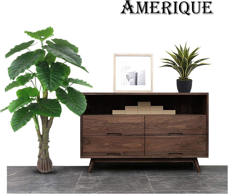 AMERIQUE AMERIQUE 6 Feet Pair Gorgeous  Unique Royal Hawaiian Elephant Ear Artificial Plant with Giant Leaves UV Protection Feel Real Technology Green 2 Trees  - Image 3