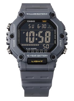 CASIO Digital Display Grey Resin Band Dual Time With 5 Alarms Men's Watch AE-1600H-8BV 49.7MM  - Image 2