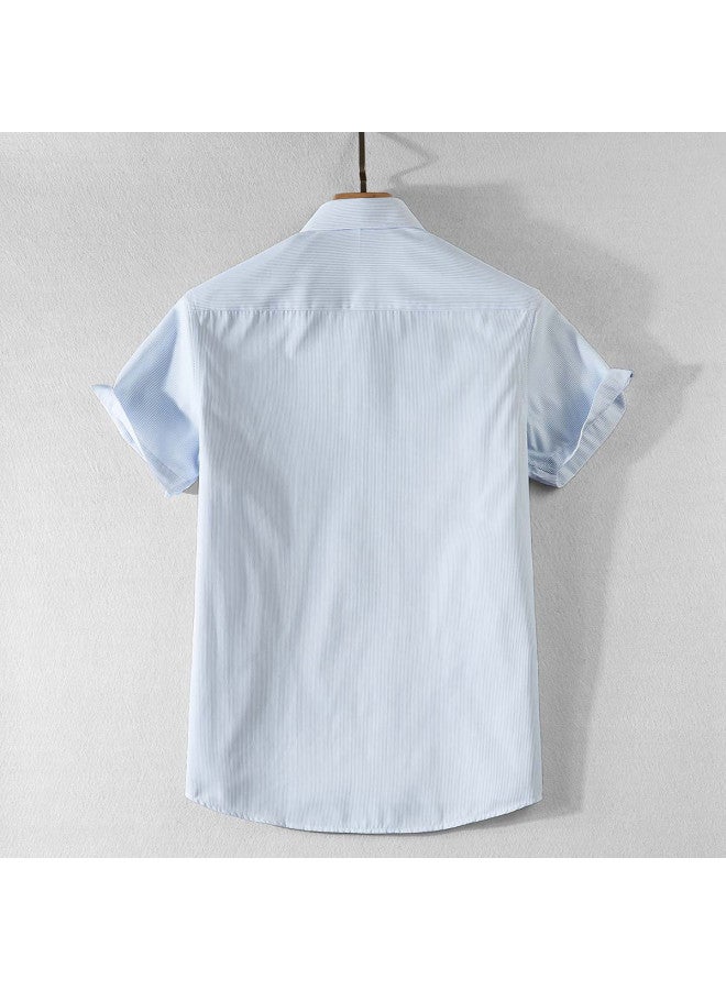 Fomoce cool Solid Color Men's Short Sleeve Shirt For Summer - Image 4