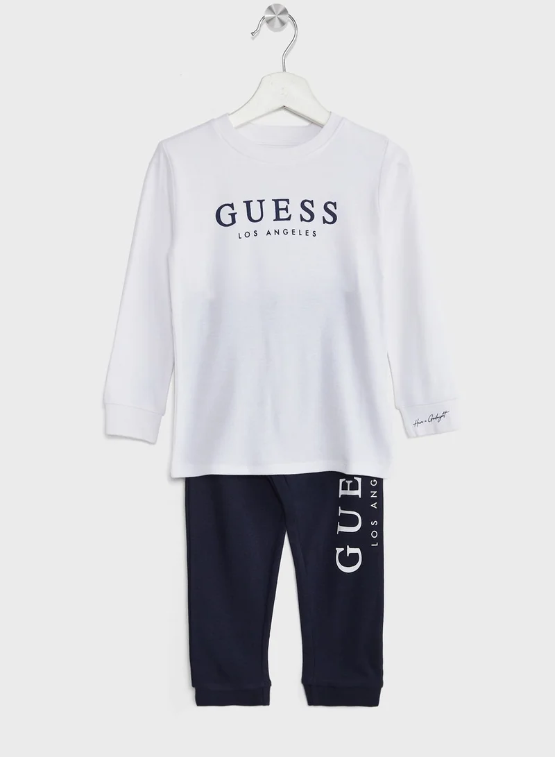GUESS Kids Logo T-Shirt & Sweatpants Set