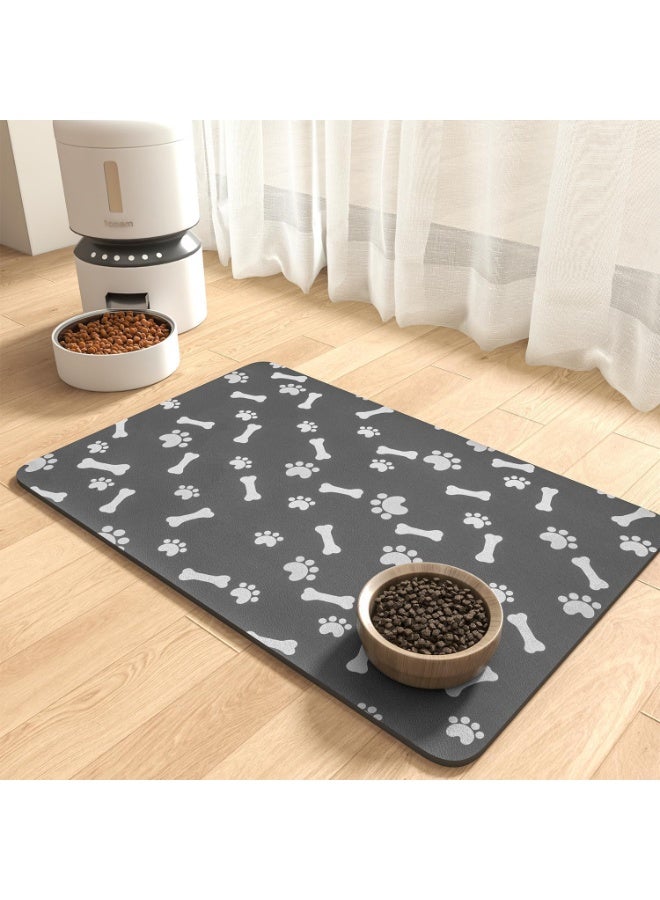 Pet Feeding Mat, Absorbent Dog Food Mat, Dog Mat for Food and Water, No Stains Quick Dry Dog Water Dispenser Mat, Easy to Clean, for Dog Cat Puppy or Other Pets, 12"X19" - Image 1