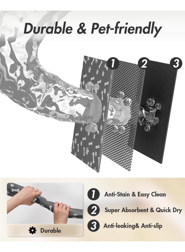 Pet Feeding Mat, Absorbent Dog Food Mat, Dog Mat for Food and Water, No Stains Quick Dry Dog Water Dispenser Mat, Easy to Clean, for Dog Cat Puppy or Other Pets, 12"X19" - Image 5