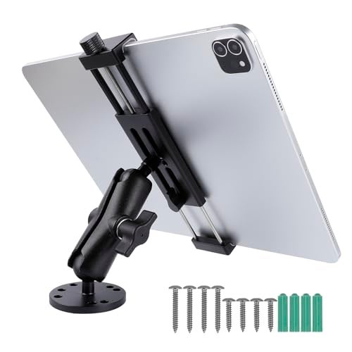 Leenconghui All-Aluminum Car Tablet Holder with Heavy Duty Drill Base, Compatible with iPad Pro Mini 4.7"-15" Samsung Galaxy Tab Tablets, Car Tablet Mount for Truck,Business ,Boat,Dashboard,Desk,Wall Mounting - Image 1