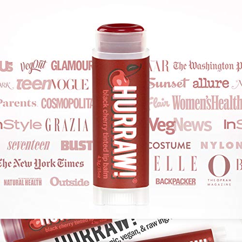 Hurraw! Black Cherry Tinted Lip Balm, 2 Pack: (Sheer Red Tint) Organic, Certified Vegan, Cruelty and Gluten Free. Non-GMO, 100% Natural Ingredients. Bee, Shea, Soy and Palm Free. Made in USA - Image 5