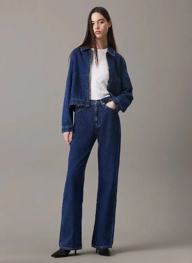 كالفن كلاين جينز بنطال جينز أوثينتيك بقصة واسعة من أسفل الركبة