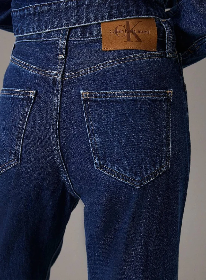 كالفن كلاين جينز بنطال جينز أوثينتيك بقصة واسعة من أسفل الركبة