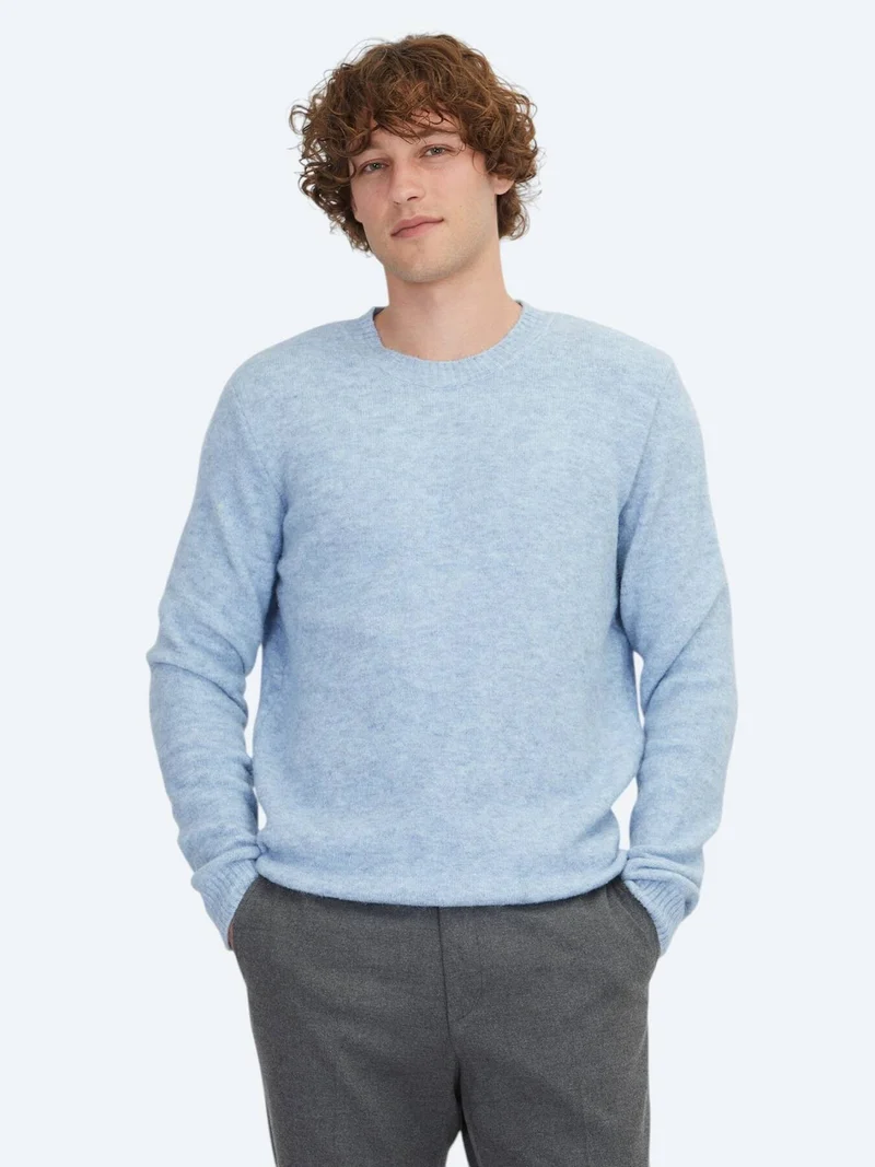 Kip Blue Knitwear Sweatshirt