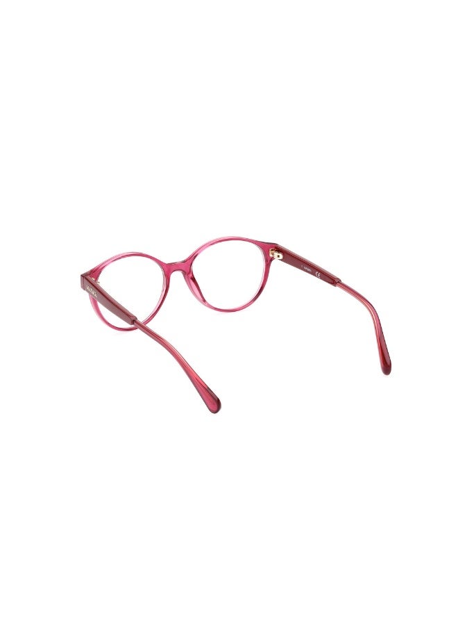 ماكس اند كو نظارة طبية بشكل دائري للنساء بأذرع بلاستيكية MO5073  مقاس 50 - خمري لامع - Image 3