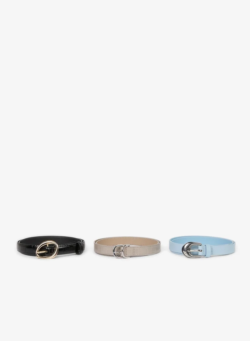 Woman Faux Leather Triple